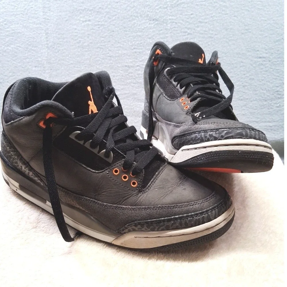 Nike Jordan‎ 3 Retro Fear Pack 2023 Grey Orange CT8532-080 Size 8